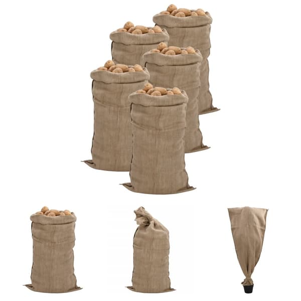 The Living Store Jutesäckar 5 st 65x135 cm 100% jute 340 gsm - Resväskor & väskor