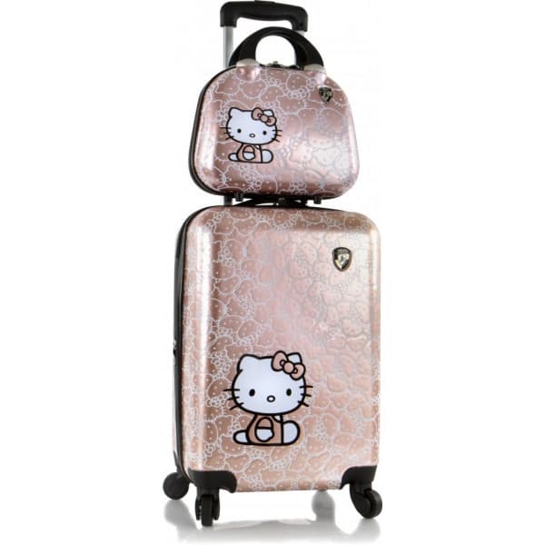 Heys Hello Kitty -lasten matkalaukkusetti, ruusukulta