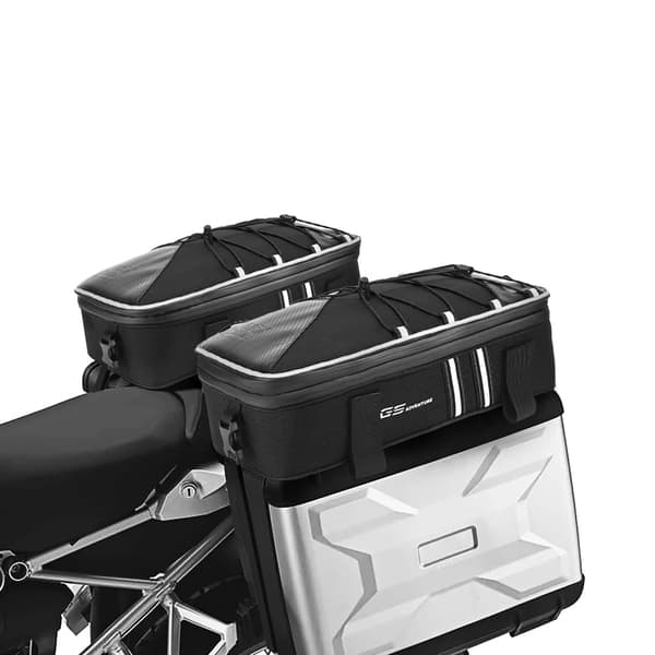 BMW R1200GS LC -kattoarkku, työkalulaatikon yhteensopivuus, satulalaukkujen integrointi, 1 yläpussi