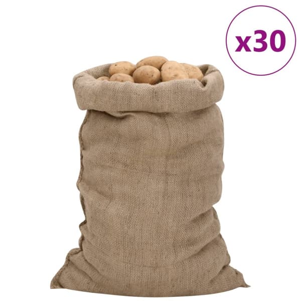 Jutesäckar 30 st 60x105 cm 100% jute 340 gsm