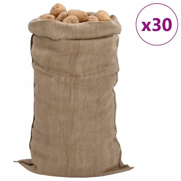 Jutesäckar 30 st 65x135 cm 100% jute 340 gsm