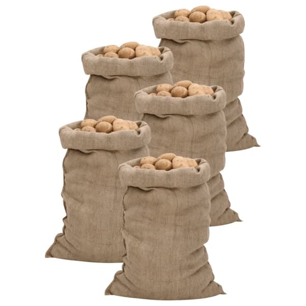 Jutesäckar 5 st 60x105 cm 100% jute 340 gsm