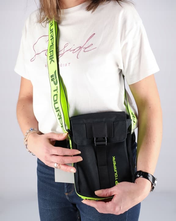 TOURPEAK skuldertaske - sort med justerbar rem