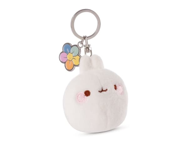 NICI MOLANG, Nyckelring, Multifärg, Vit, Metall, Polyester, Rund, 3 År, 60 mm