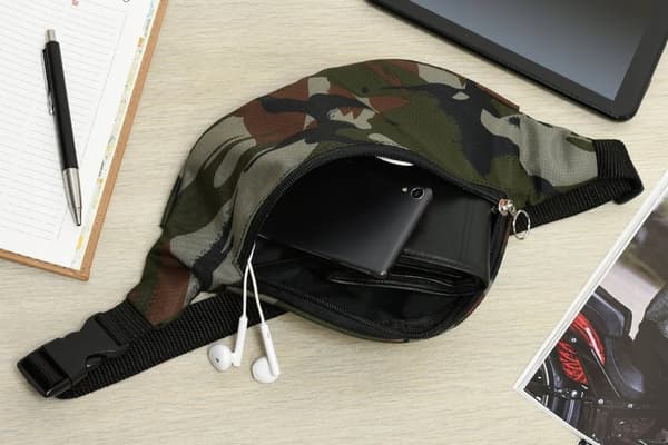 Höftväska, rymlig, unisex, cordura