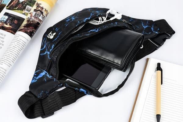 UNISEX midjeväska, cordura, rymlig, solid rem