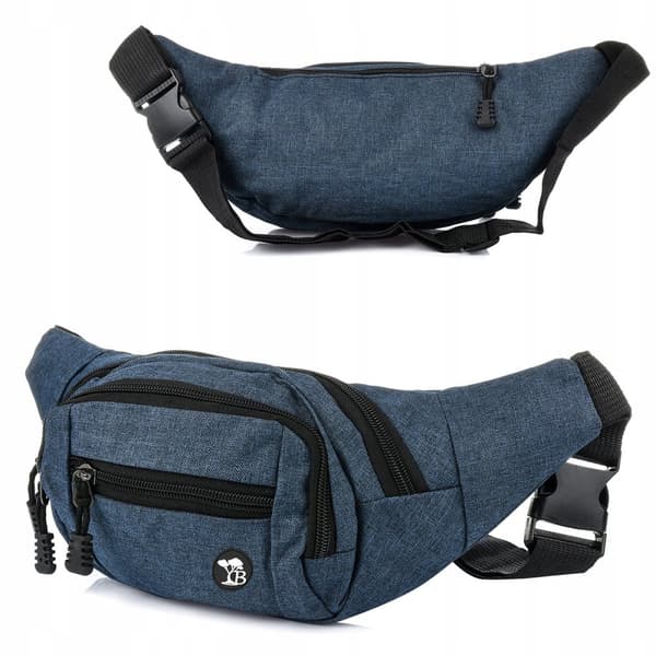 UNISEX cordura midjeväska, rymlig, solid, moderiktig
