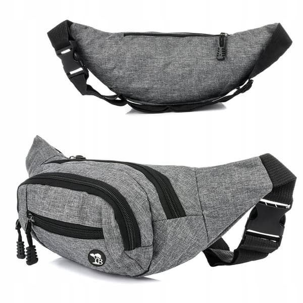 UNISEX cordura midjeväska, rymlig, solid, moderiktig