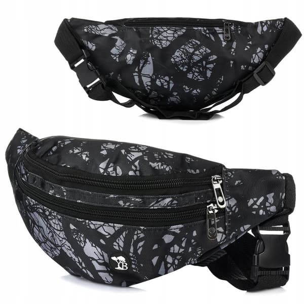 UNISEX midjeväska, cordura, rymlig, solid rem