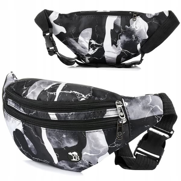 UNISEX midjeväska, cordura, rymlig, solid rem