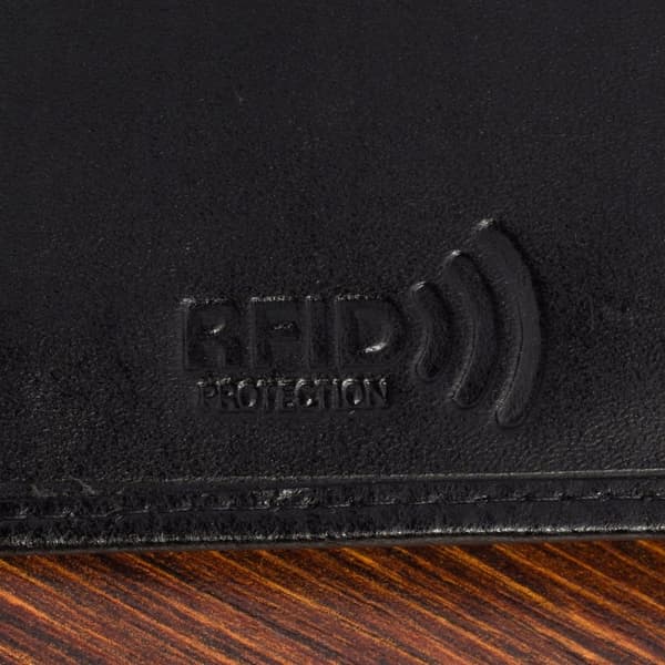 Läderplånbok för män Italienskt naturligt läder klassisk grain RFiD Beltimore