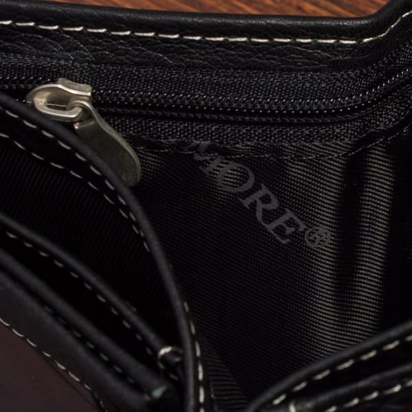 Nahkalompakko musta vintage pystysuora iso RFiD Beltimore G76