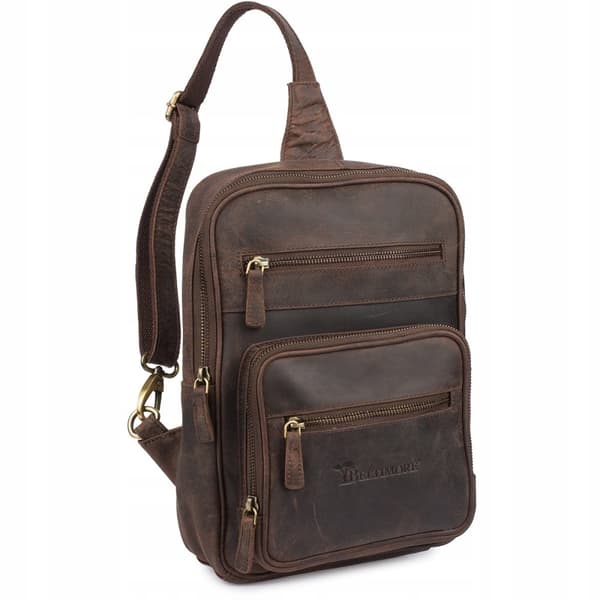 Læderrygsæk crossbody taske moderigtigt 2-rums Beltimore