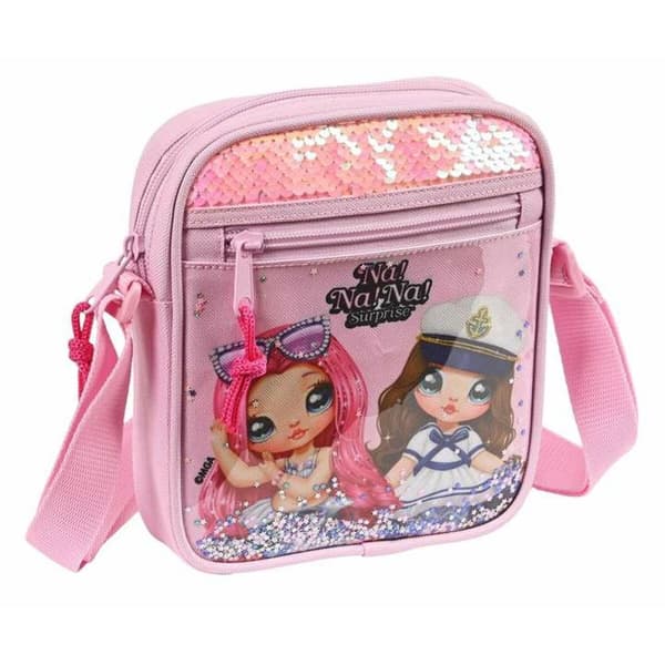 Shoulder Bag Na!Na!Na! Surprise Sparkles Light Pink 16 x 18 x 4 cm