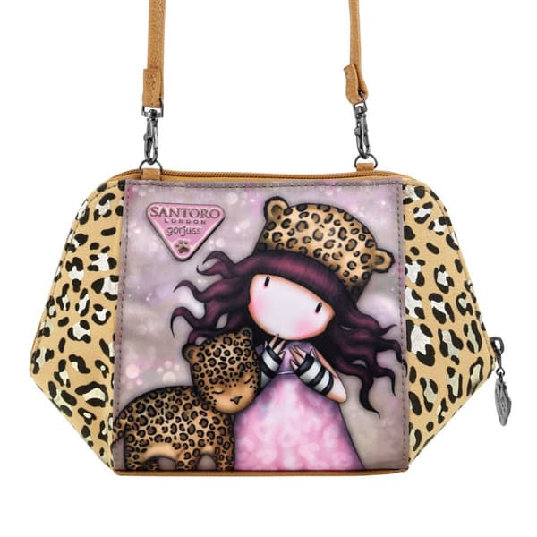 Shoulder Bag Gorjuss Purrrrrfect Love Leopard 26 x 15,5 x 9,5 cm