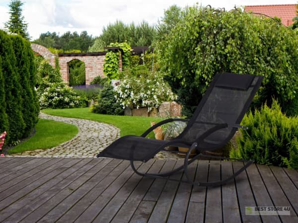 Trädgårdslounge solstol gungstol svart MultiGarden