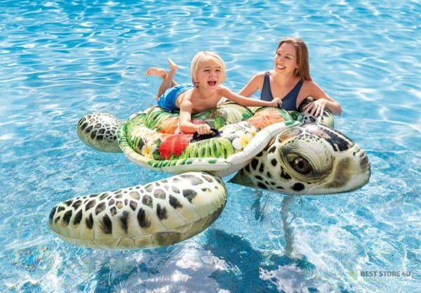 Ilmatäytteinen merikilpikonnan uimapatja lapsille INTEX 57555