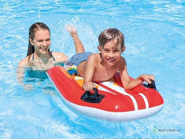 Ilmatäytteinen uimalauta kahvoilla lapsille Punainen INTEX