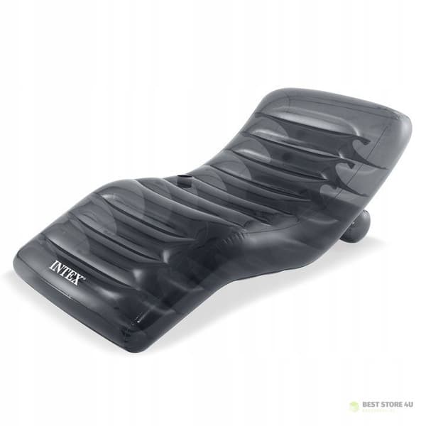 Oppustelig sort bademadras 191x99cm INTEX