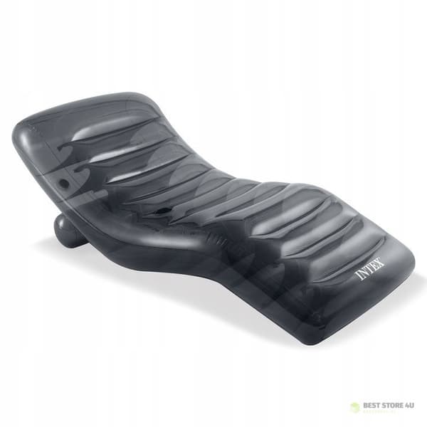 Oppustelig sort bademadras 191x99cm INTEX