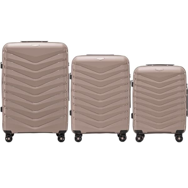 WINGS polypropen bagageset – 3 hårda väskor