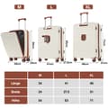 Miniatyrbild 2 av 5: Tredelat bagageset – Innovativ design med frontöppning + vikbara mugghållare, ABS-material, TSA-lås, 360° hjul