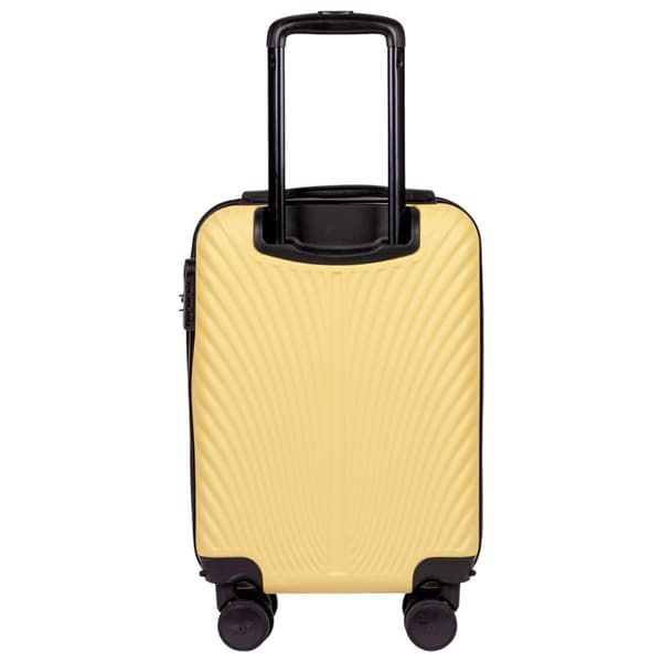 WINGS SWAN 18" hård kabinekuffert - gul (28L, 4 hjul, kodelås)
