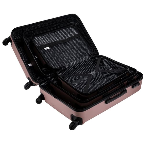 WINGS HARRIER 3-pack resväskor S/M/L – komplett ABS+ set med kodlås, roterande hjul och innerfack
