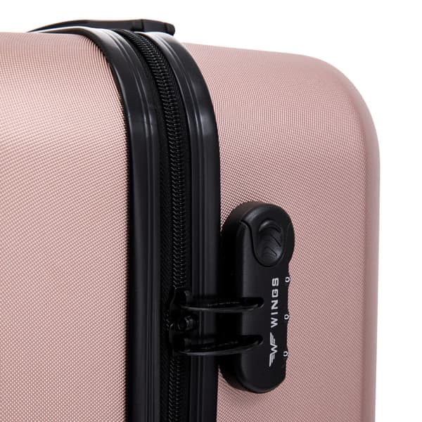 WINGS HARRIER 3-pack resväskor S/M/L – komplett ABS+ set med kodlås, roterande hjul och innerfack