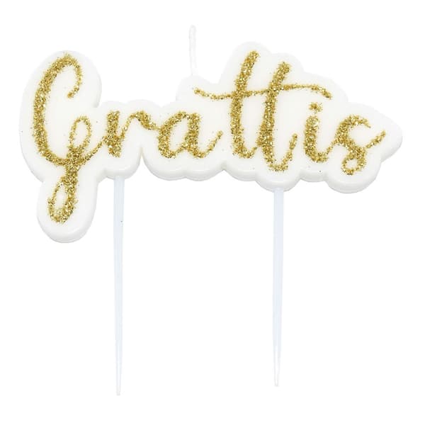 Tandpetarljus - Grattis
