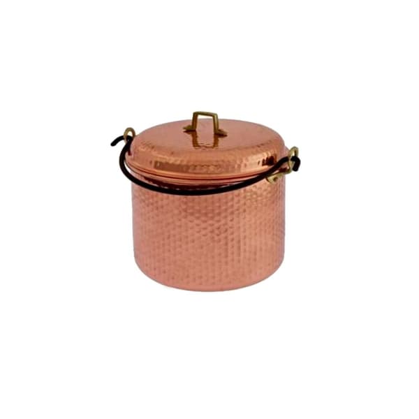 Rautakasella vasaroitu kupariruukku 28 cm