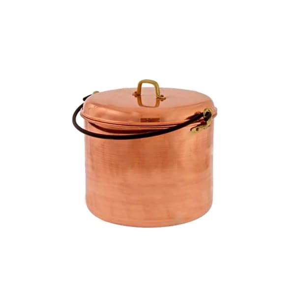 Kobbergryder med jernbue 24 cm