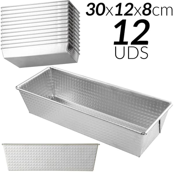 Kakform, Non-stick, Hög värmefördelning, 12 PAs-20x12x8cm