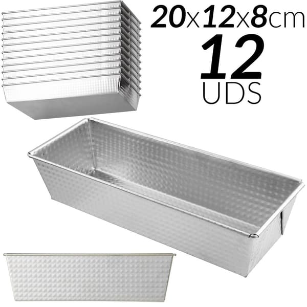 Kakform, Non-stick, Hög värmefördelning, 12 PAs-20x12x8cm