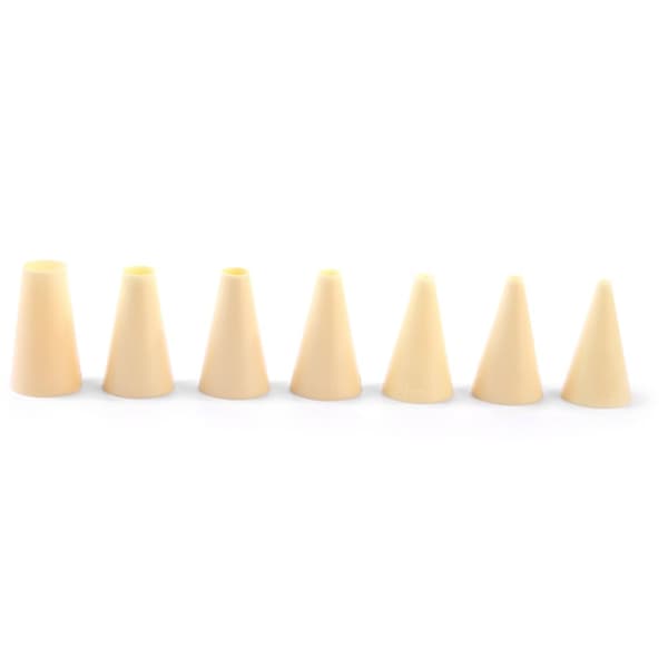 Konfektpåse koner tips för dekoration, RAK, 4-16mm, set om 7 st. - Hendi 551011