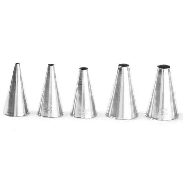 Konditorivaror koner tips för dekoration, STÅL 2-10mm, 5 st - Hendi 551691