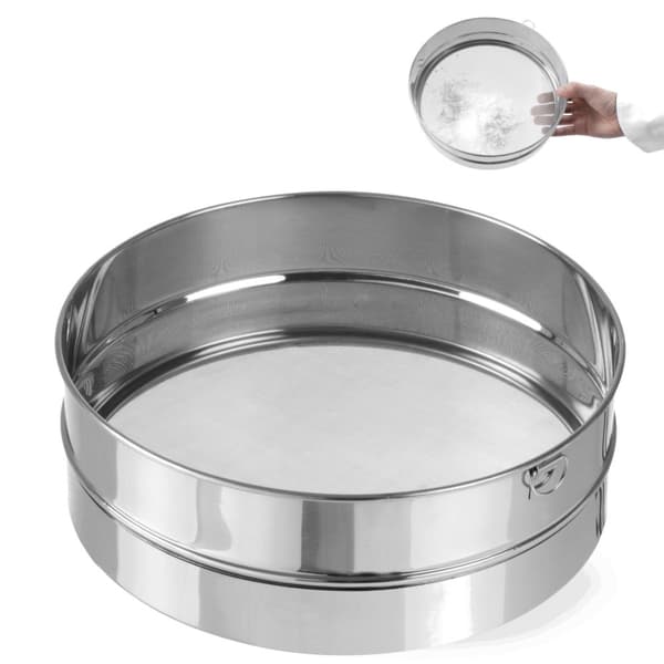 Tiheä leipurisiula jauhojen seulomiseen. 247 mm teräs - Hendi 637807