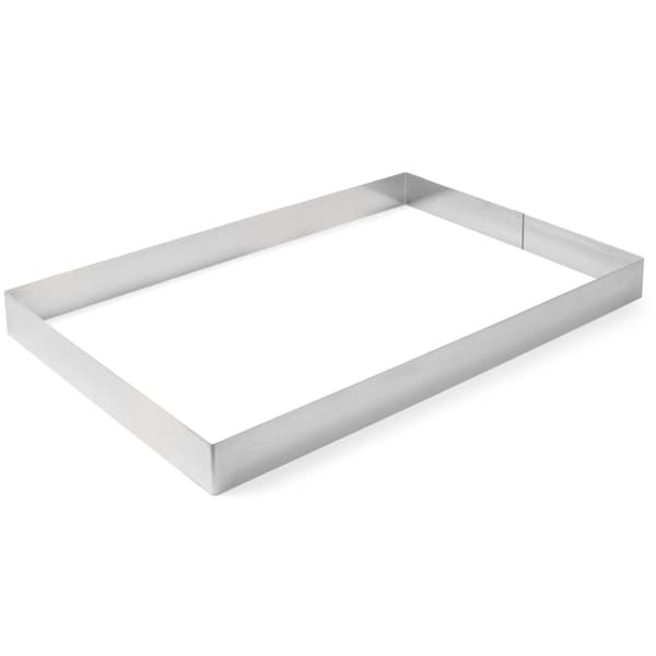 Rektangulär konfektyrkant gjord av rostfritt stål 585x385x50 mm Hendi 512401