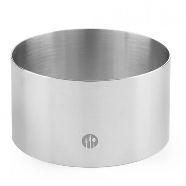 Rund bageri- og konfekturekant af rustfrit stål, højde 60 mm, diameter. 140 mm Hendi 512340