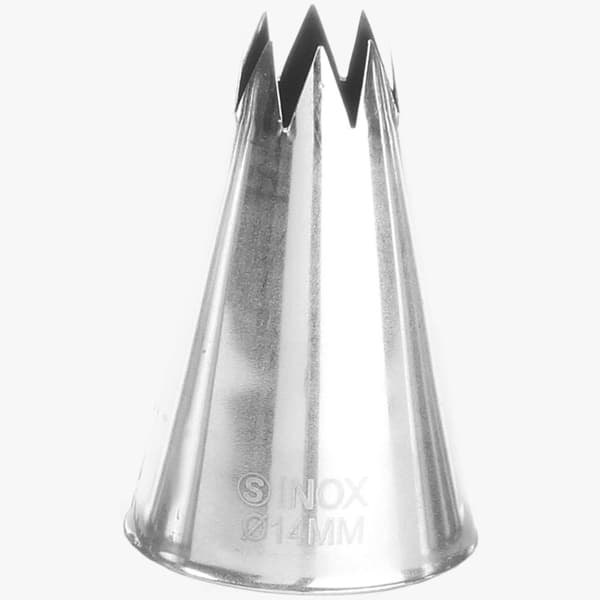 Stjärnspets för konditorivarm, ståldiameter. 14 mm - ENDI 551431