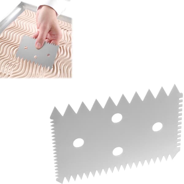 Rektangulär konfektskrapa, SERVERAD, rostfritt stål, 102x69mm - HENDI 554234
