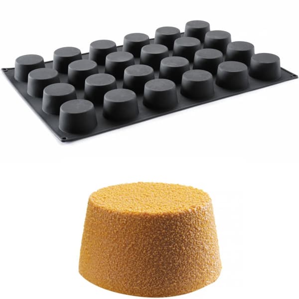 Silikoneform til praliner, mousser, bagværk, 570 x 375 mm - muffins