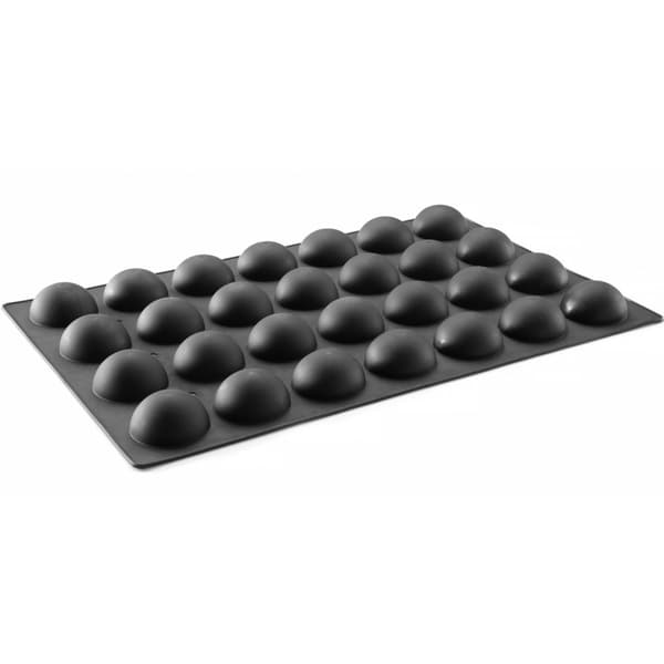 Silikonform för praliner, mousser, bakverk, 600 x 395 mm - halvcirkel