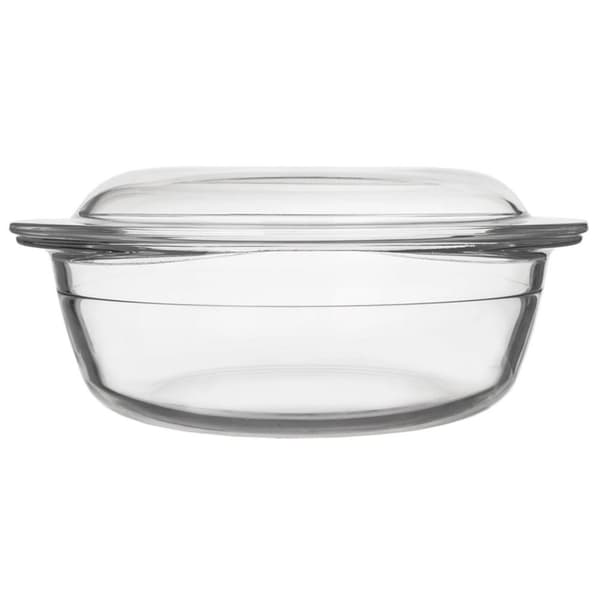 Värmebeständig glasfat med lock 24x20x10 cm, 1,5 l