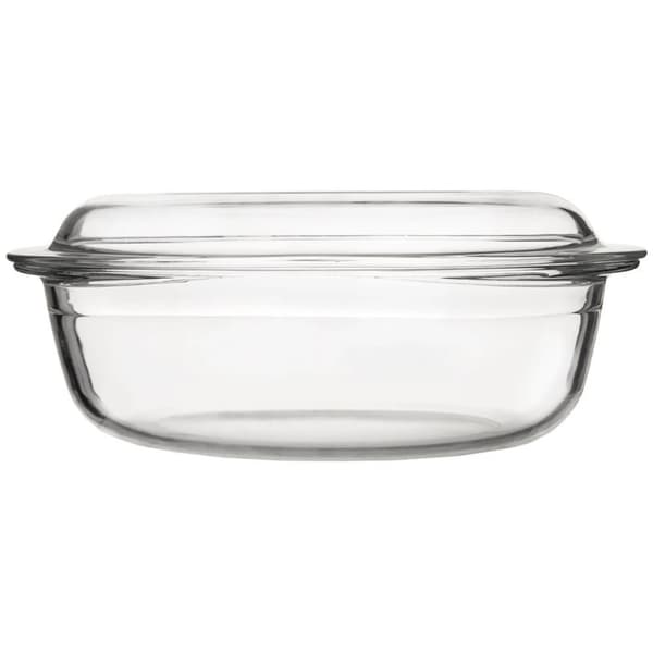 Värmebeständig glasfat med lock 33x20x13 cm, 3 l