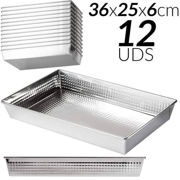 Kakform, Non-stick, Hög värmefördelning, 12 PAs-36x25x6cm