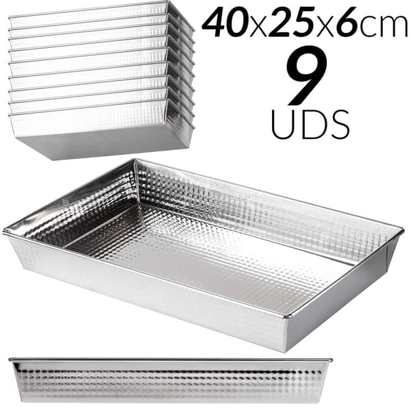 Kakform, Non-stick, Hög värmefördelning, 9 PAs-40x25x6cm