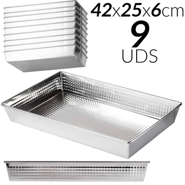 Kakform, Non-stick, Hög värmefördelning, 9 PAs-42x25x6cm