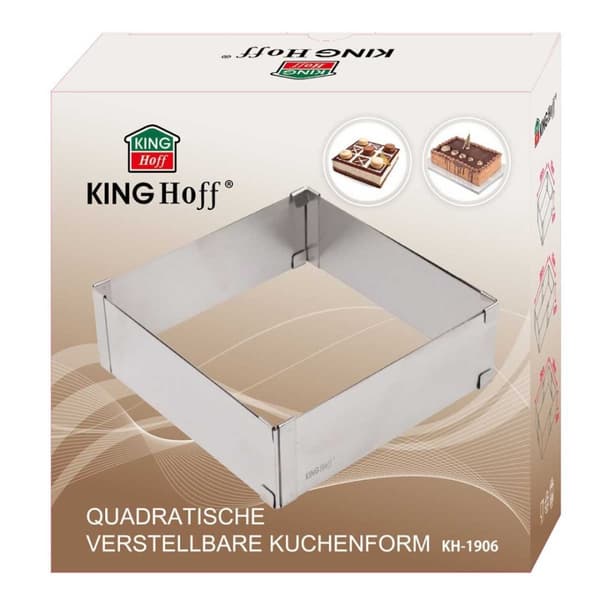 Kinghoff Kh-1906 Fyrkantig justerbar tårtkantform Lumarko!
