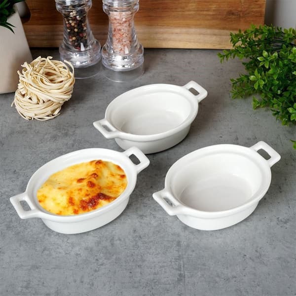 Porcelænsbageskåle 3 stk. ovale Lumarko!